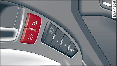 Drzwi kierowcy: przycisk centralnego zamka